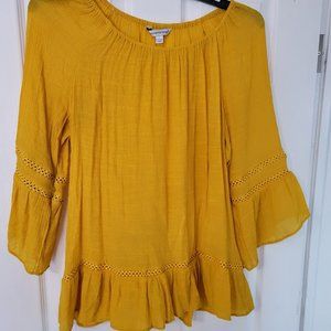 Fundamental Things gauzy 3/4 sleeve top Size L‎